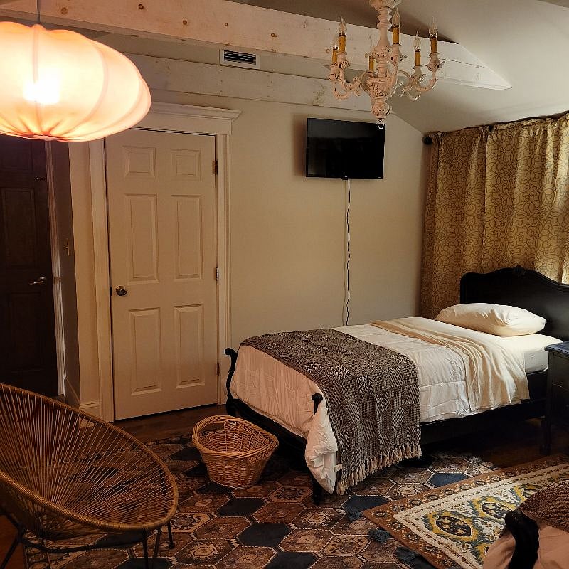 Twin beds occupy this room includes smart tv and darkening curtains. Beds can be placed together to create a king bed.