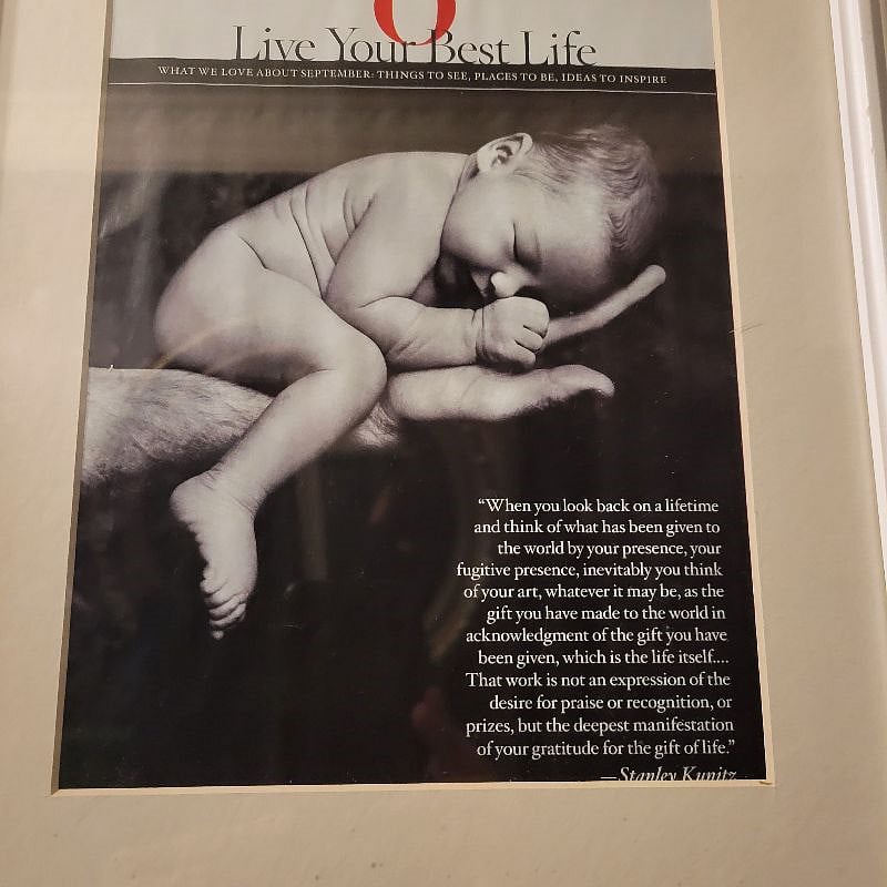 Live your best life, an inspiring poem part of the calming dcor.