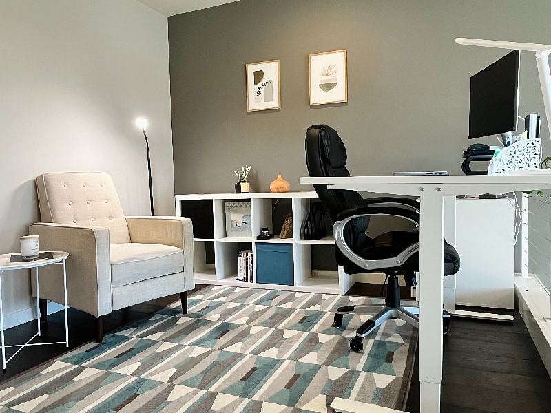 Unwind in the reclined chair with your favorite book