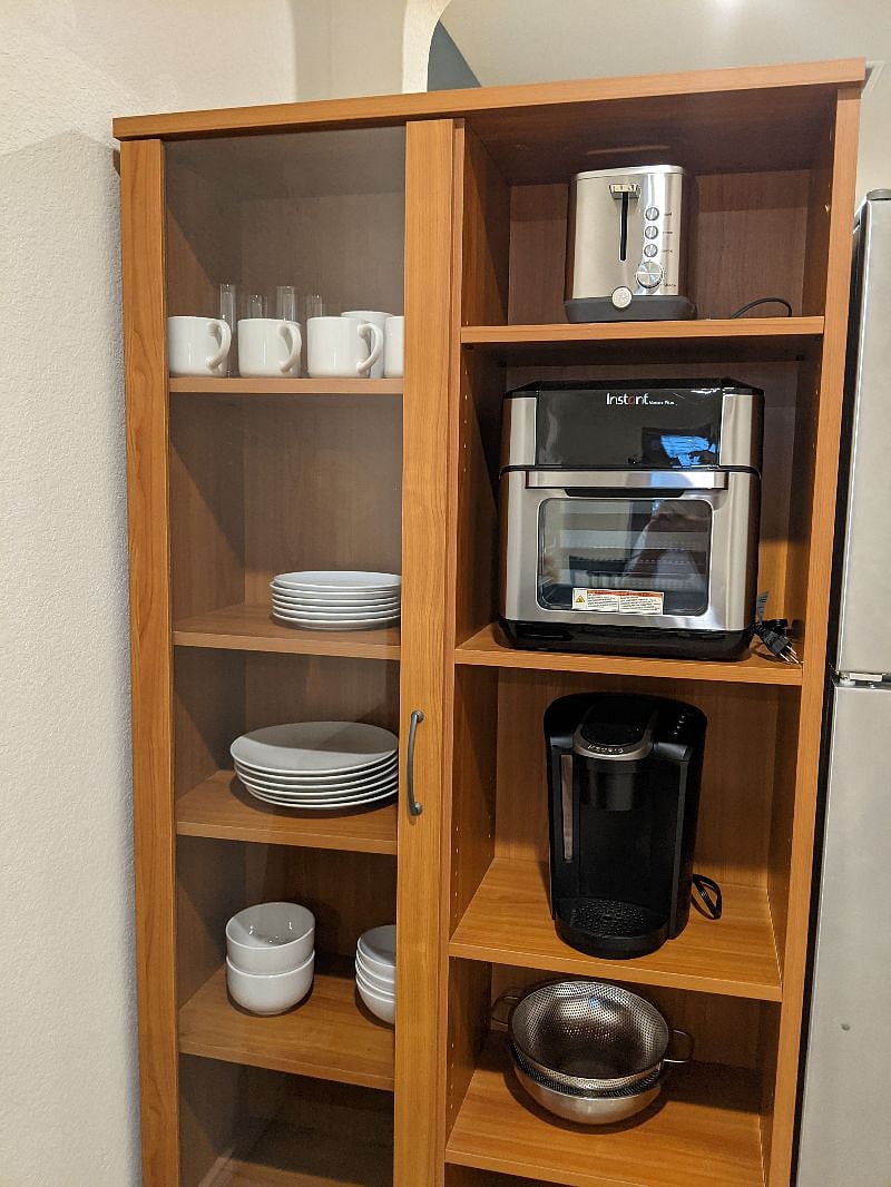 Dining wares are fully furnished.