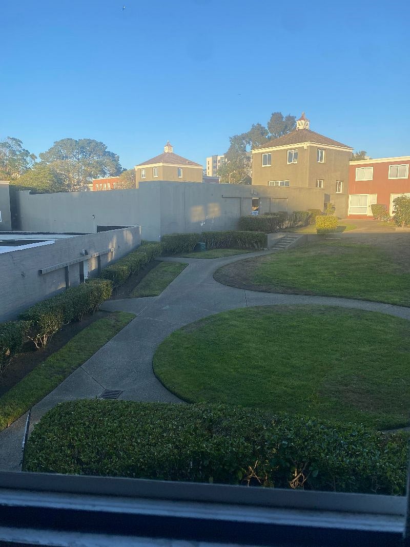 Looking out bedroom window