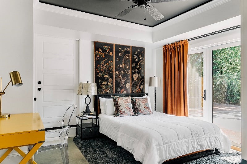 Both of the chic bedrooms have black out curtains and brand new queen size Zinus mattresses that guests have raved about! 