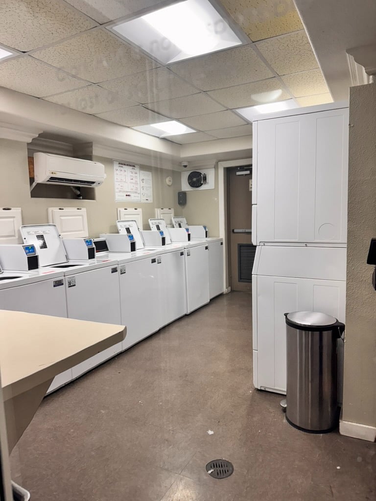 Laundry steps from unit, no elevators.