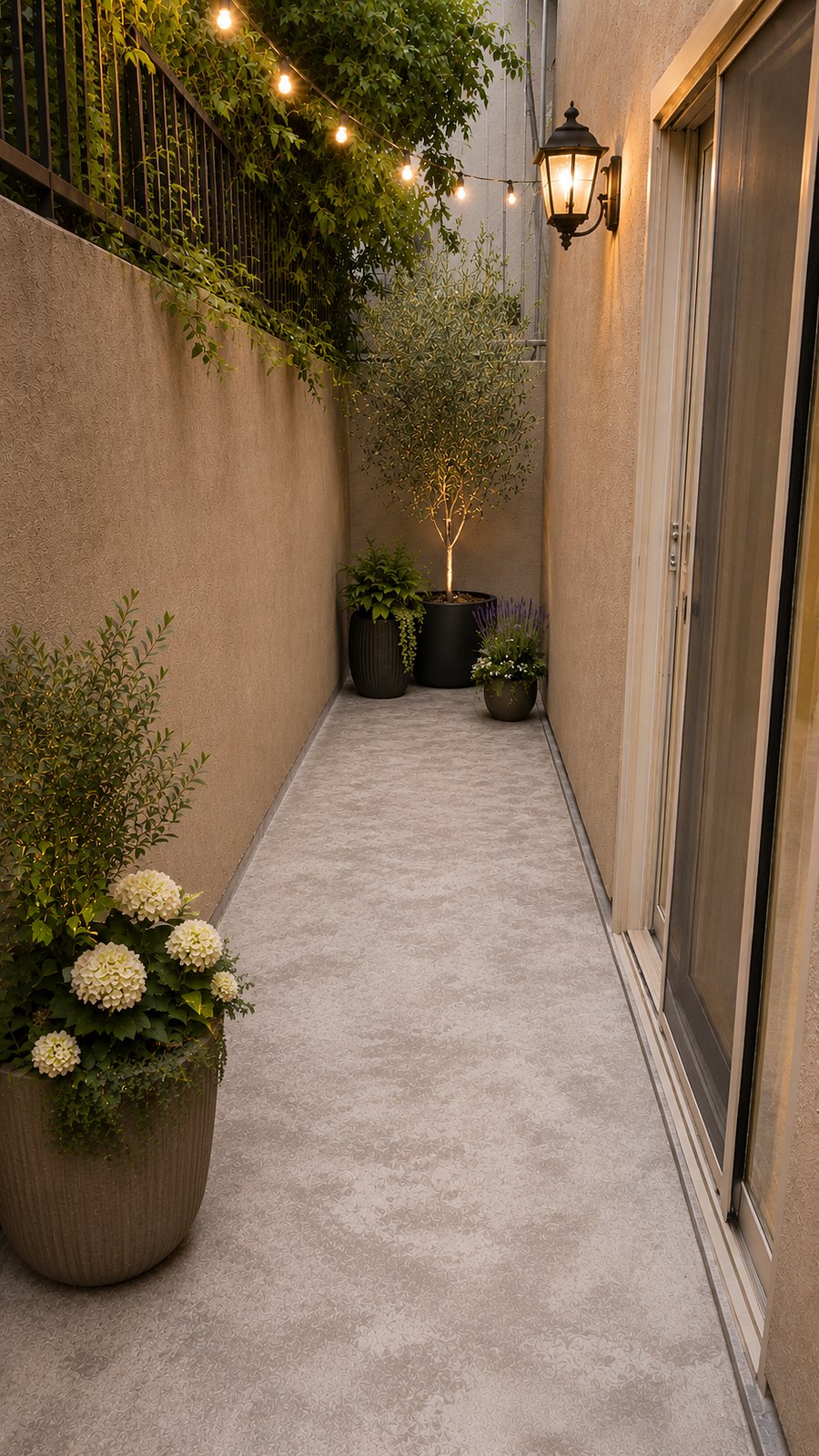 Outdoor space off the primary bedroom