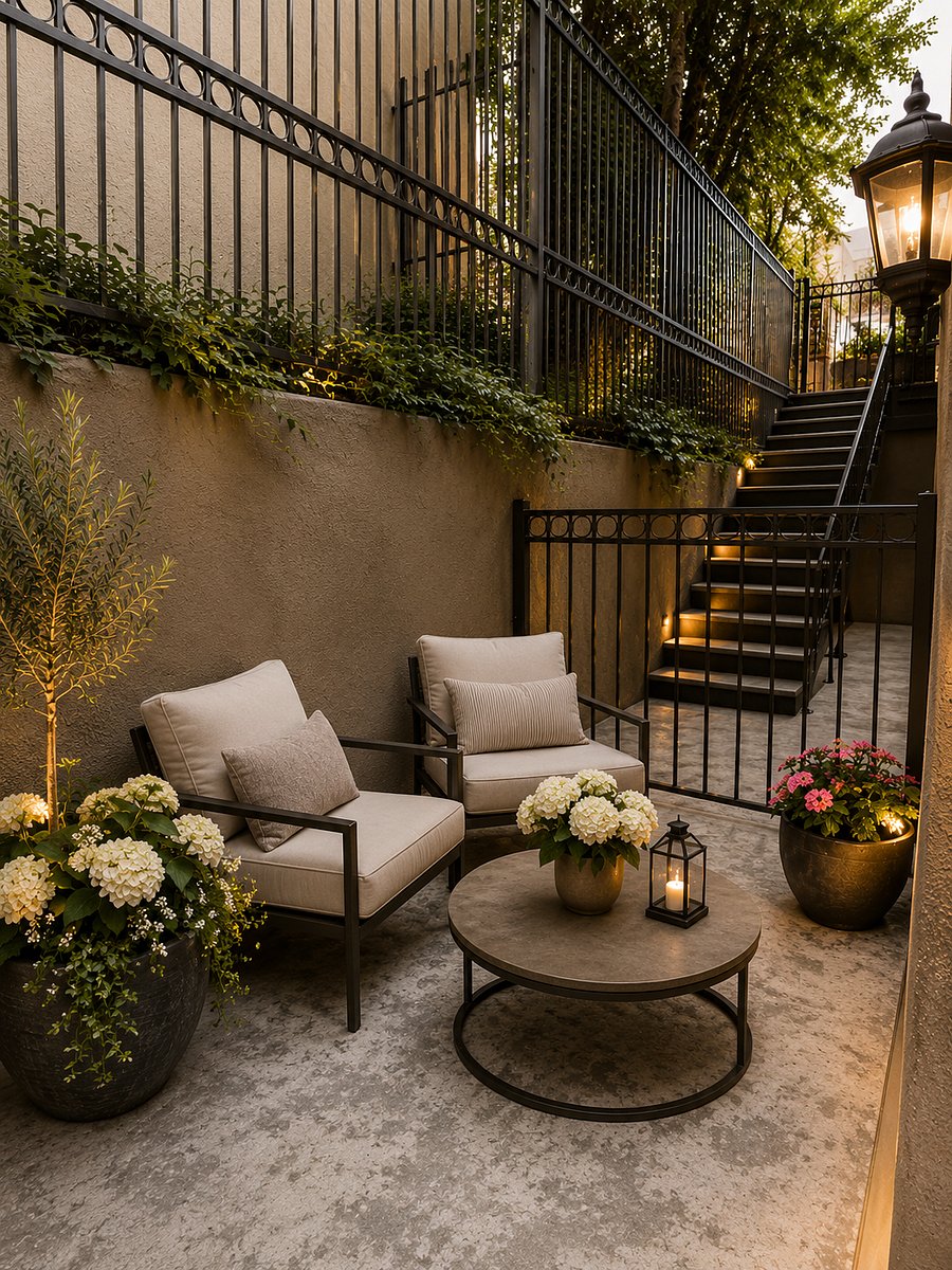 Outdoor space off the primary bedroom