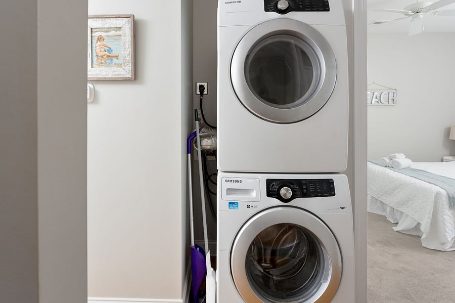Full washer and dryer included!
