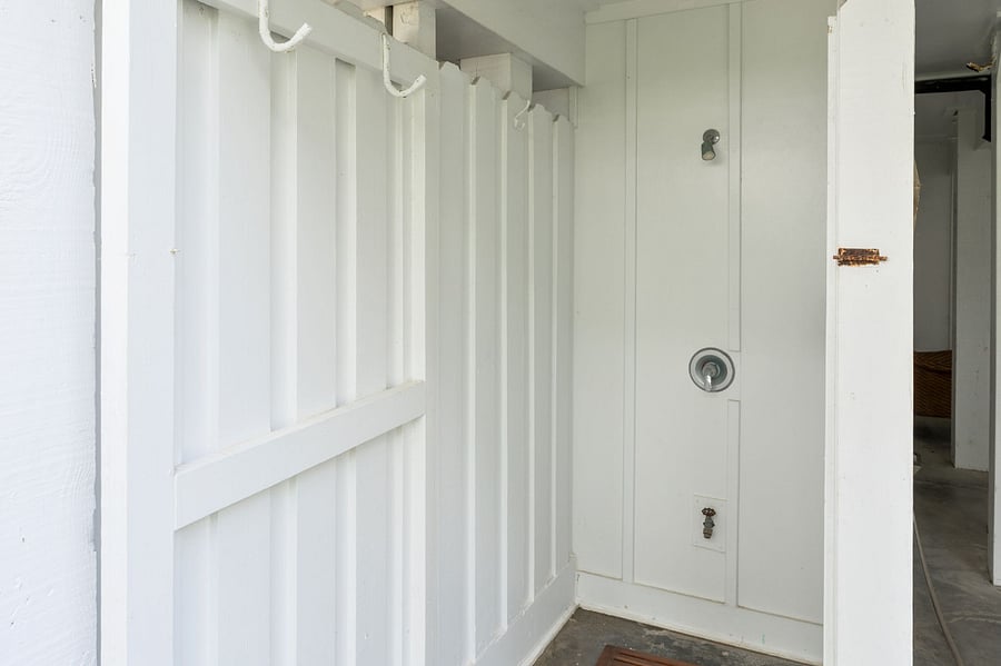 Outdoor Shower located at the back of the Carport