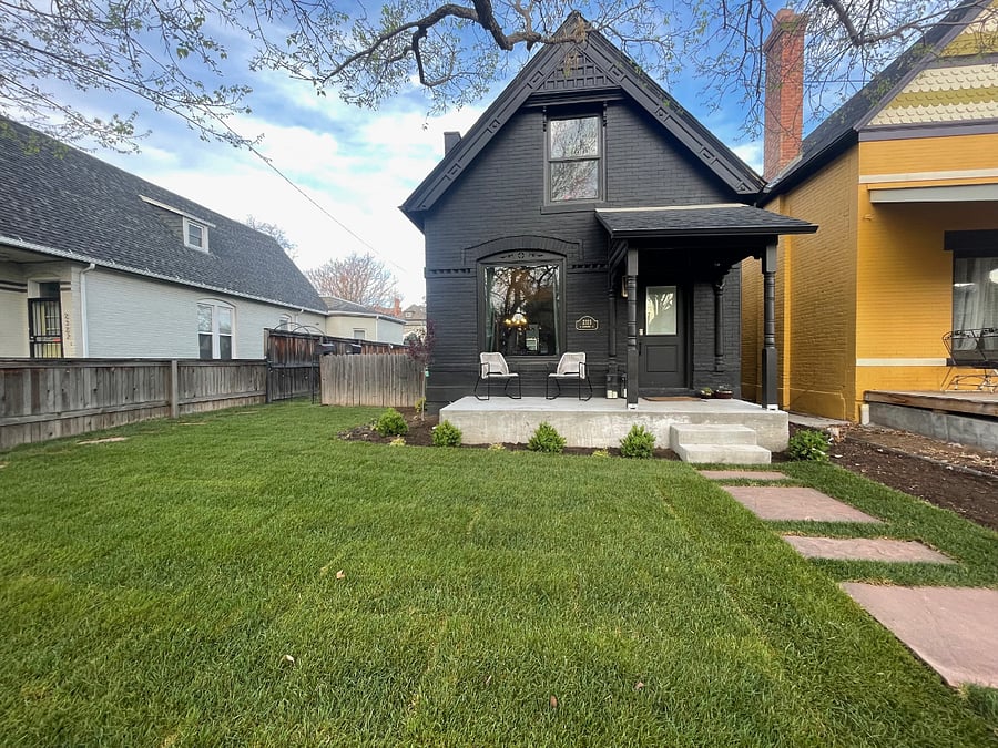 Photo of main home (rented separately). Walkway on the left side from street --> mailbox --> Guesthome. Also, dedicated parking in back for private entrance.