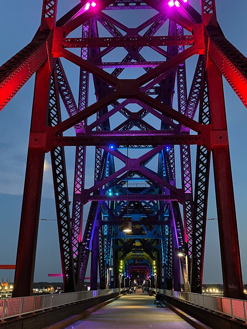 Big Four Walking Bridge in the evening.
