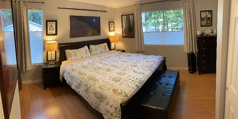 Master bedroom w/ king bed