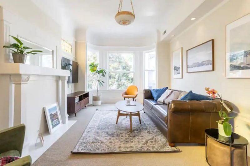 living room with 42 smart TV and game console