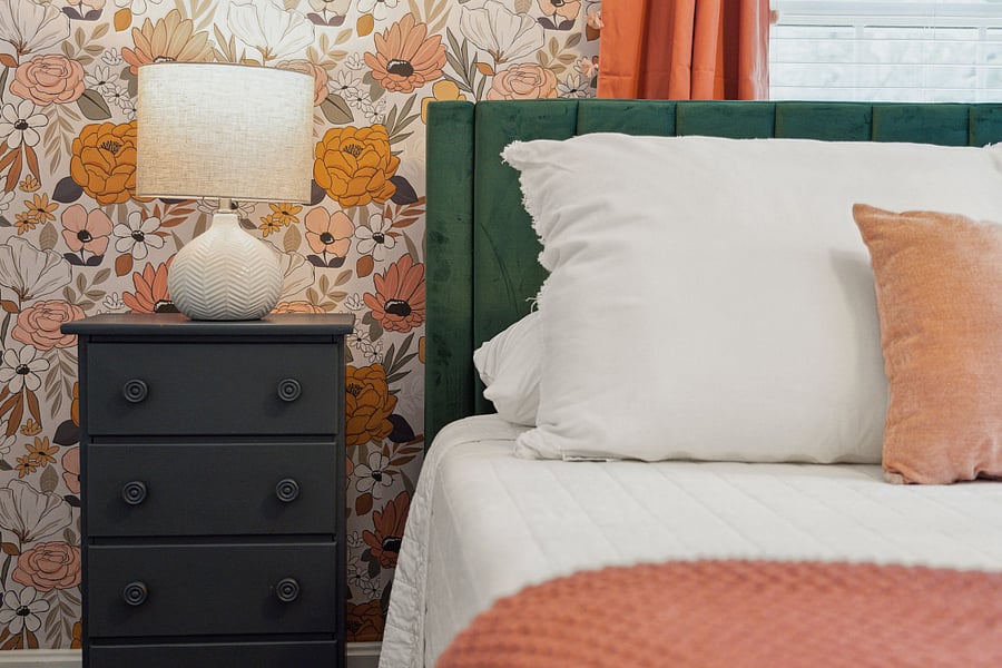 Bedroom #1 features a king bed, small closet, and smart TV. 
