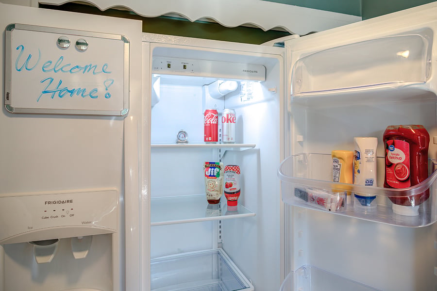 Immaculately clean appliances. Plus starter condimentts & pantry staples. 