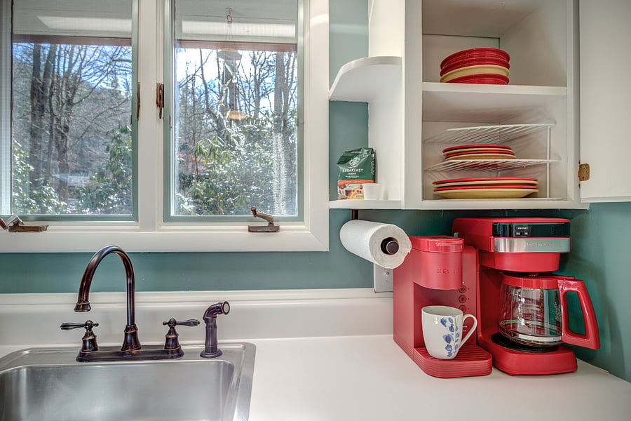 Full size & Keurig coffee makers with  starter coffee & filters. Plus genuine vintage Fiestaware dishware to make mealtimes fun!
