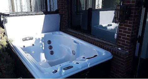 Hot tub. Available for tenant use year-round.