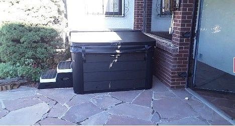 Hot tub. Available for tenant use year-round.