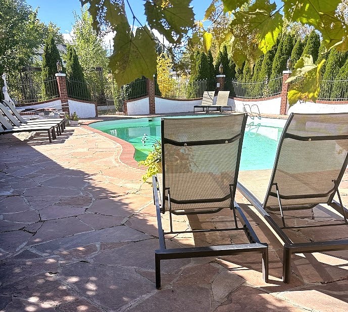 private pool - ample lounge chairs