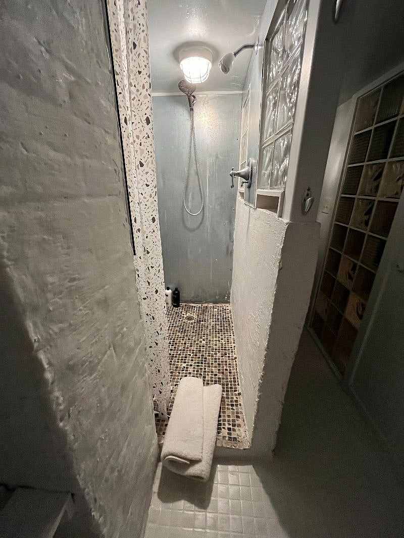 Downstairs shower and bathroom