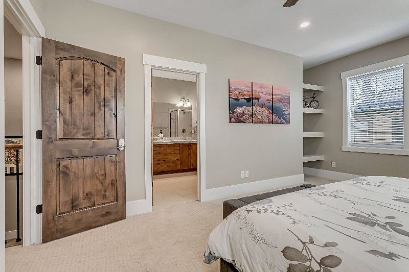 Large master bedroom with an organic bamboo mattress