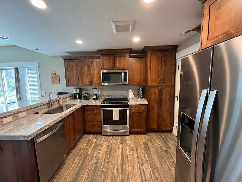 large, fully functioning kitchen