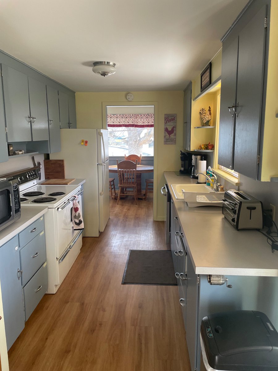 Fully equipped kitchen stocked for 30-day or longer stays.