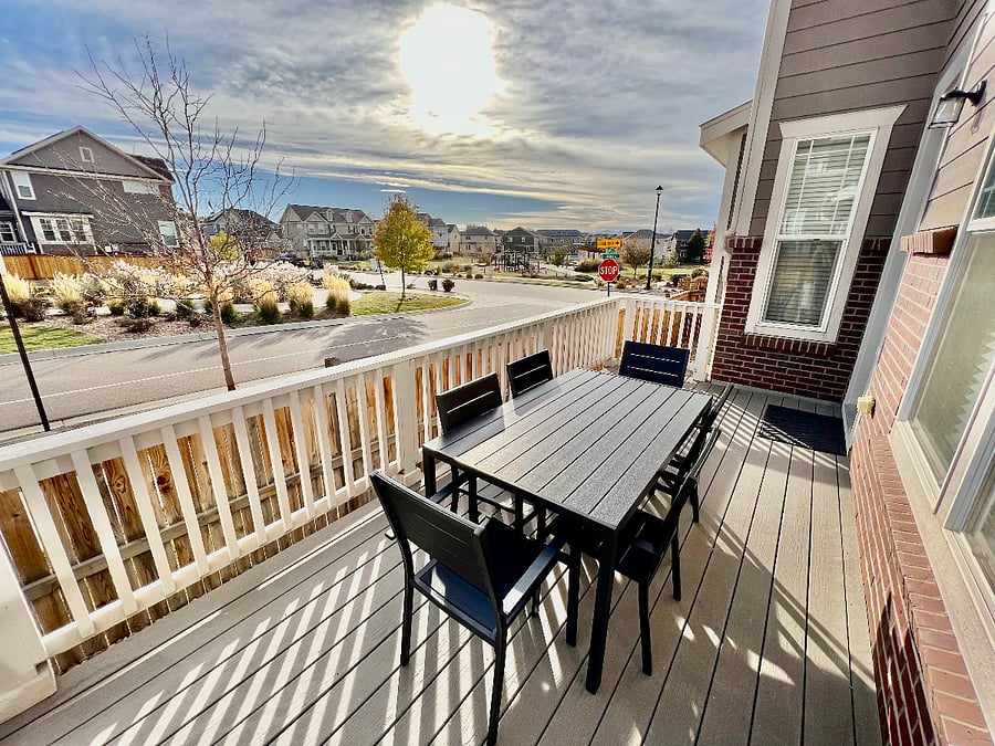 Enjoy sunsets from patio