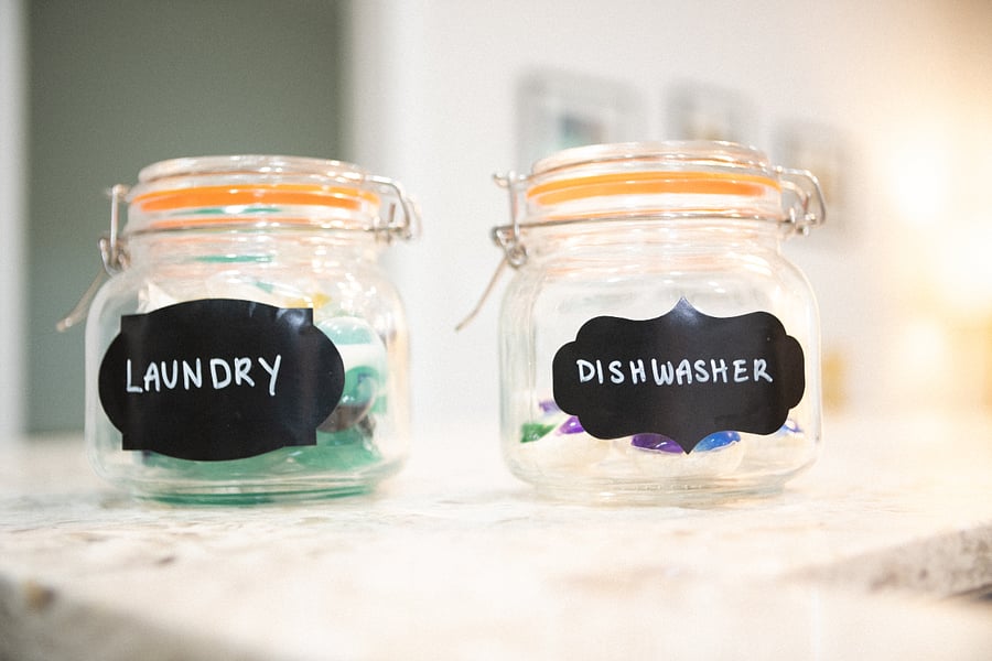 Laundry pods & dishwasher pods are provided