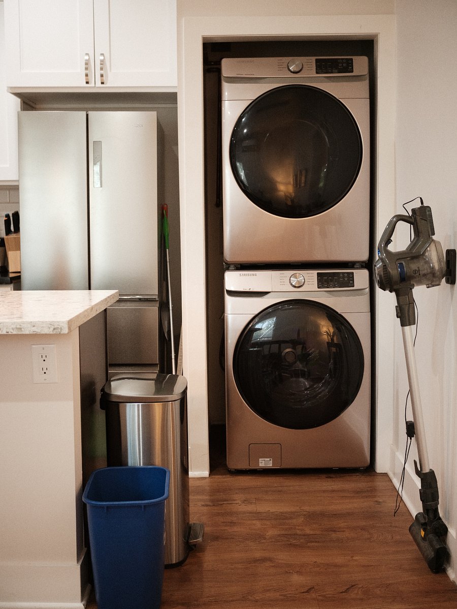 Washing machine & dryer, cordless vacuum