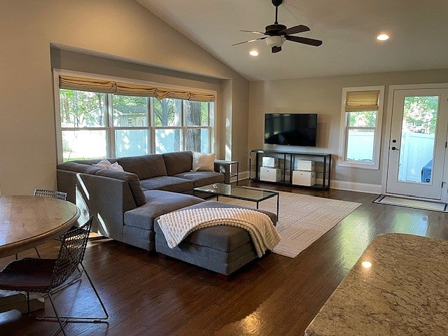 Living Room in Great Room access to backyard and patio