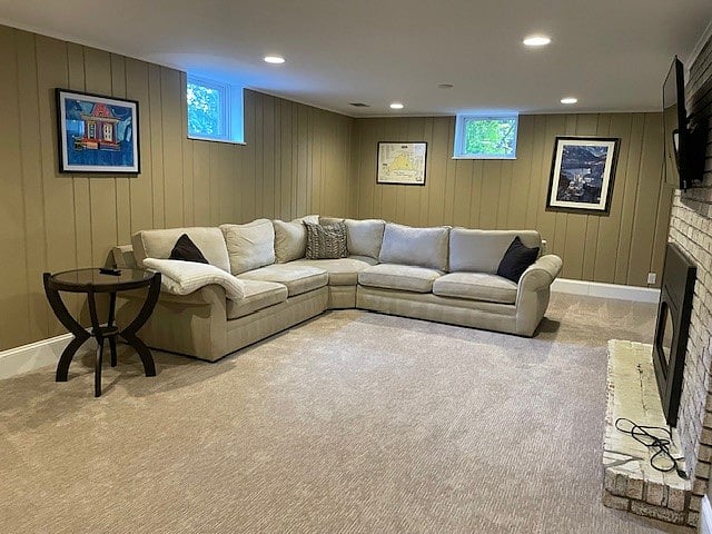 Living room in lower level