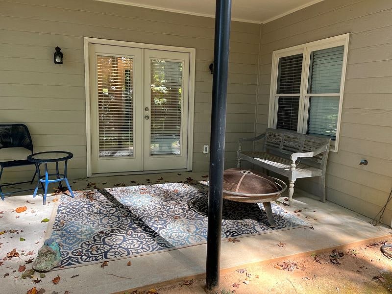 Private covered patio