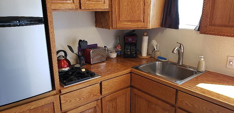 Closer view of kitchen