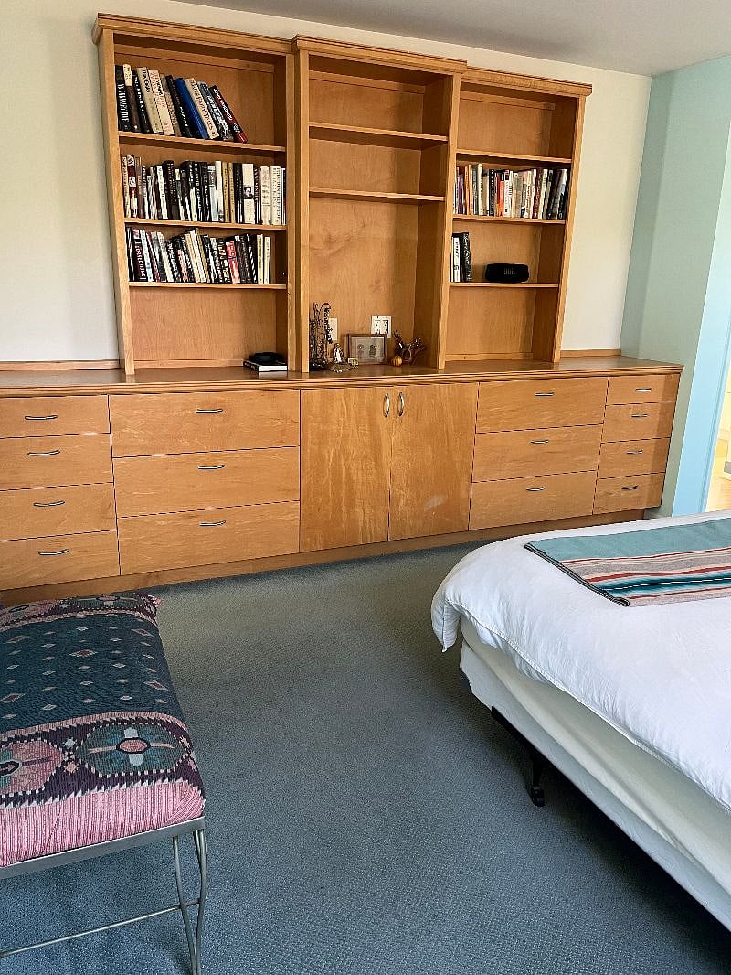 More room than you'll ever need in this bedroom built-in.