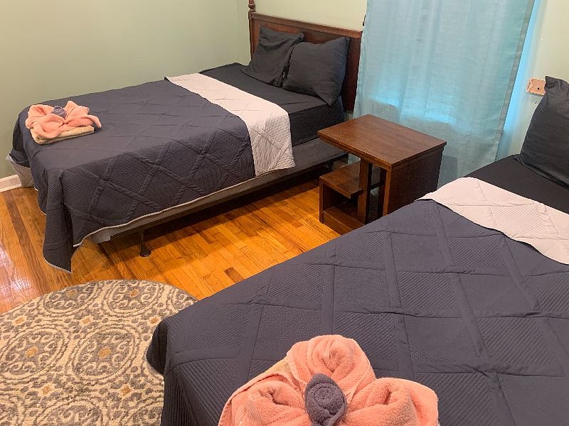Bedroom #1 with 2 Double Beds
