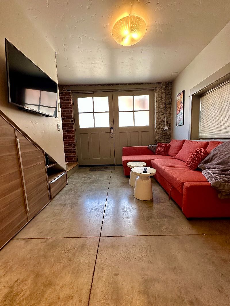 Living Room with sectional sleeper sofa