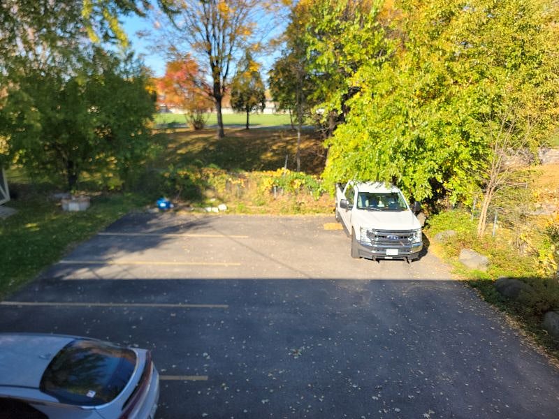 Dedicated parking space behind the building