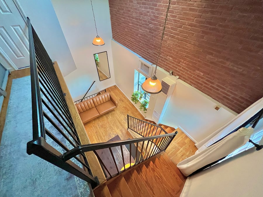 Third floor loft also featuring 2nd floor below