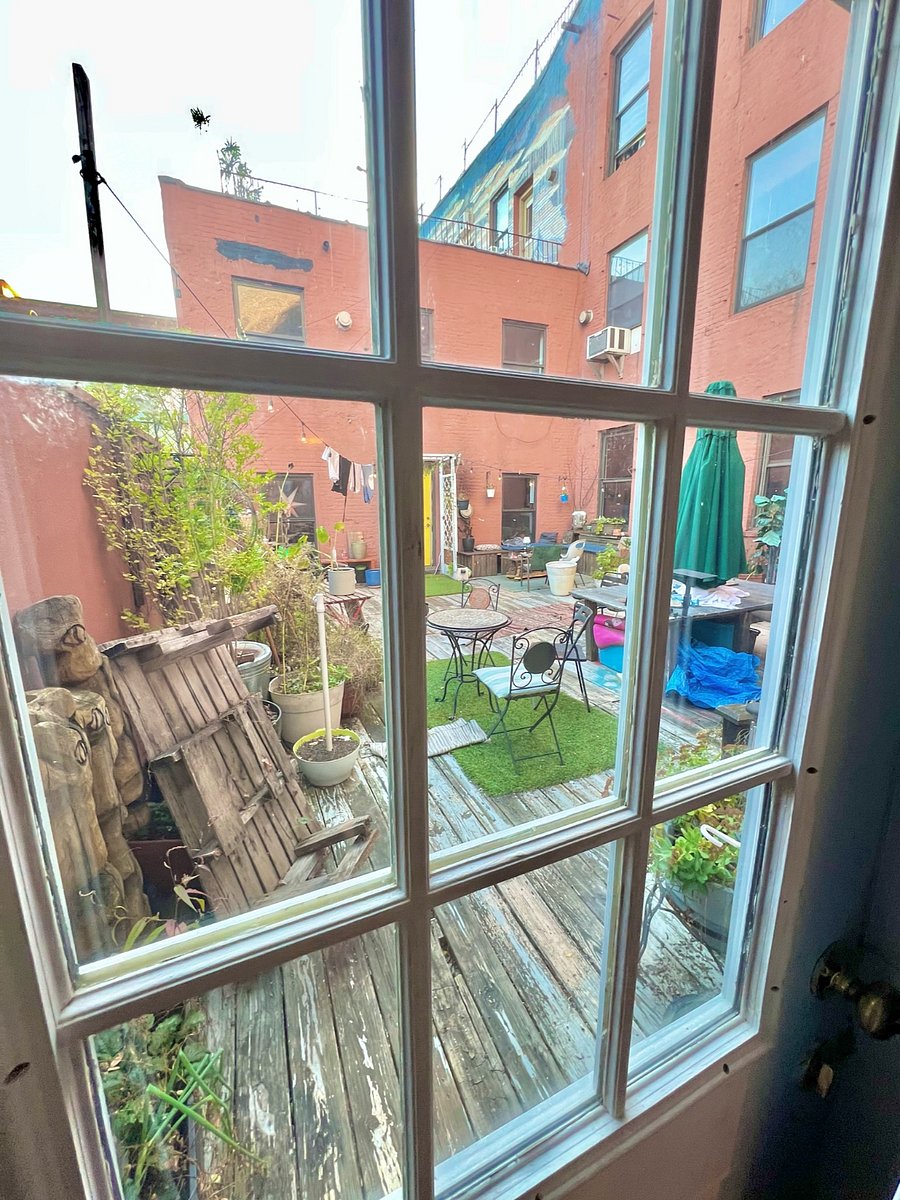 Outdoor patio shared with 2 other apartments