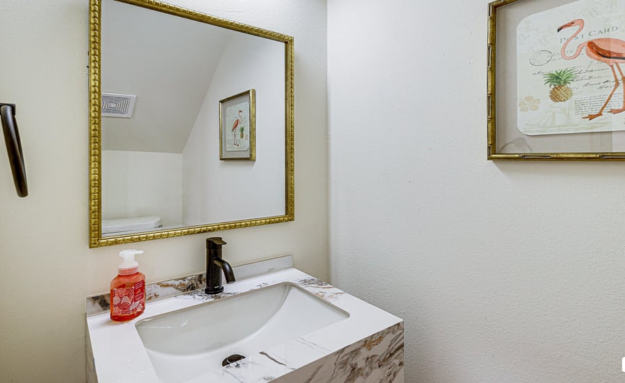 Downstairs powder bathroom