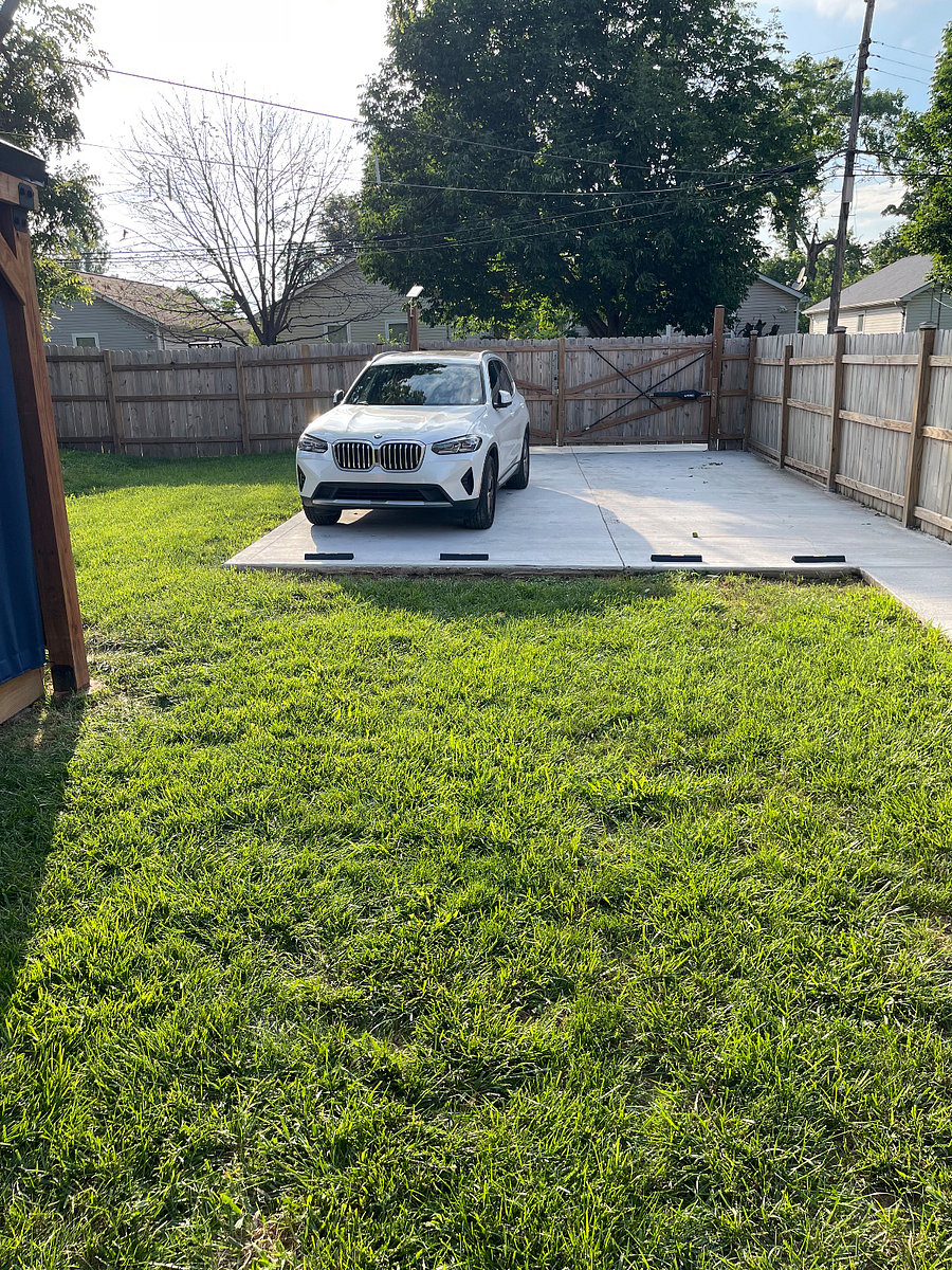 Parking pad and automatic gate opener w/remote