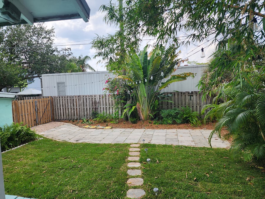Private entrance and driveway that can fit up to 2 cars.