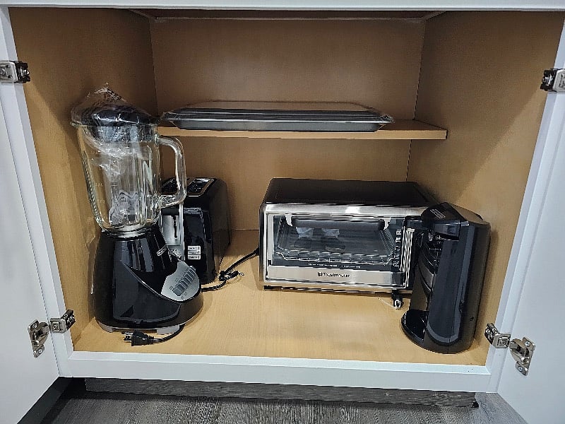 Toaster, toaster oven, blender & electric can opener