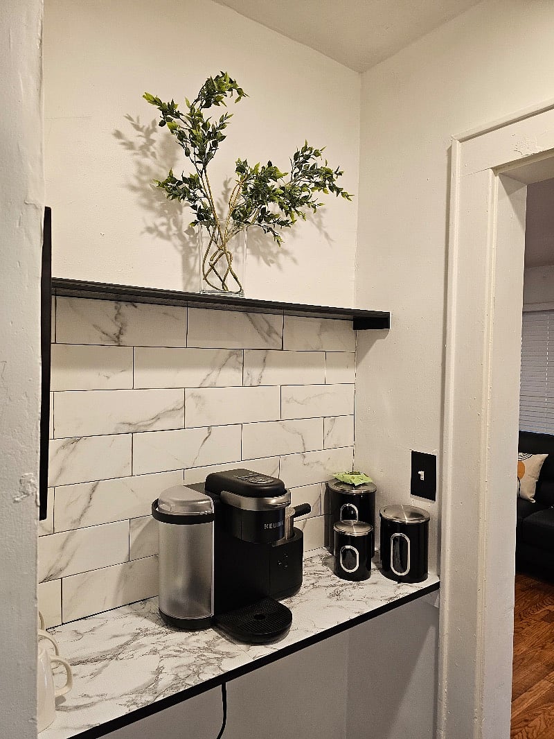 Coffee station
Keurig coffee maker