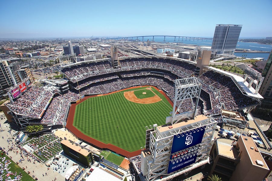 Padres game: 10-15min biking distance