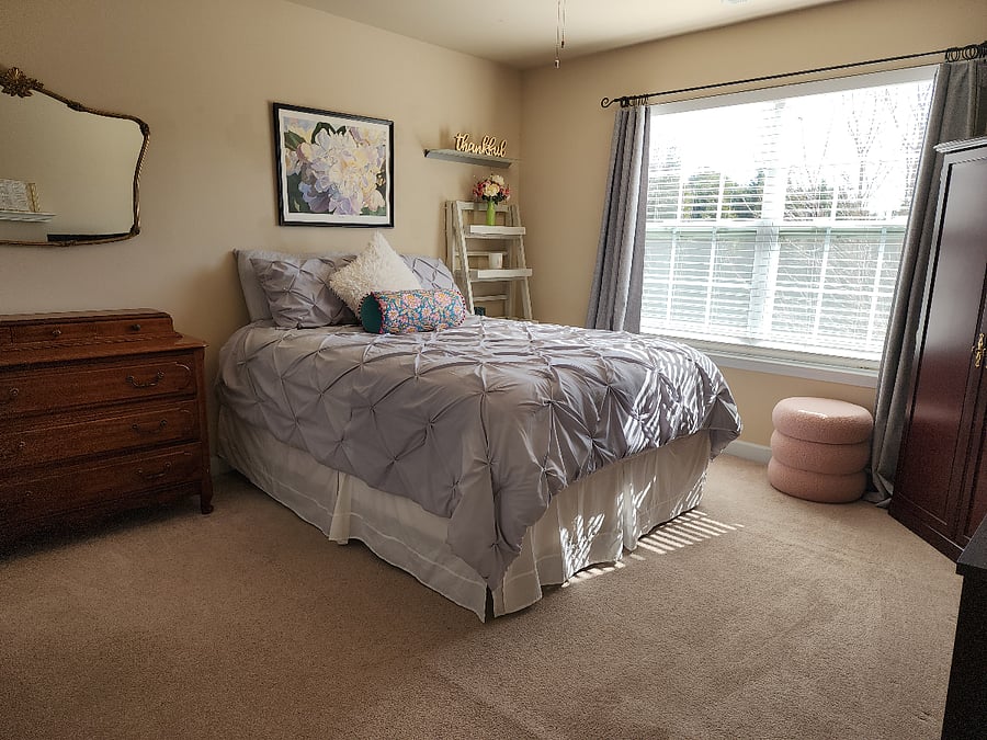 Bedroom A - Currently Available with shared bathroom pictured.