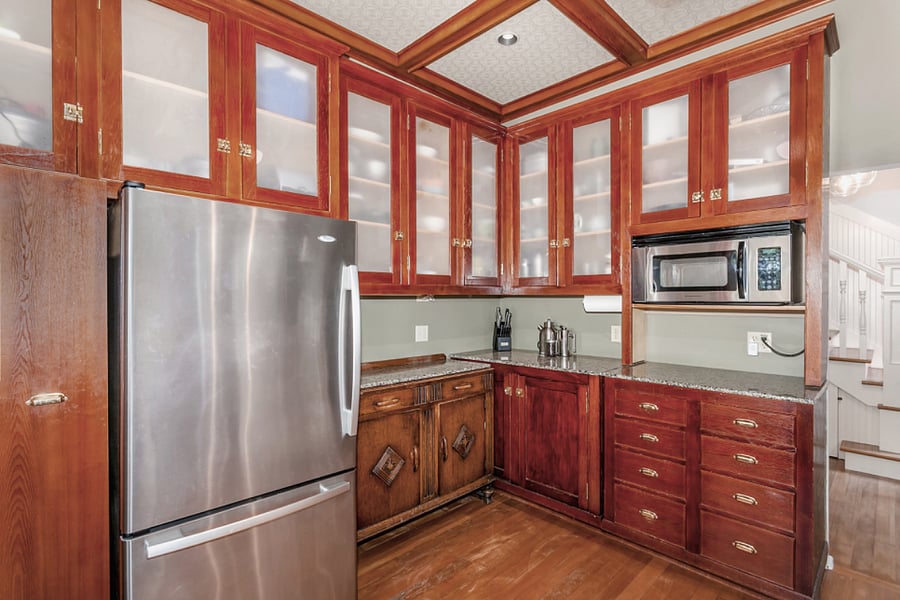 Lots of storage in the shared kitchen