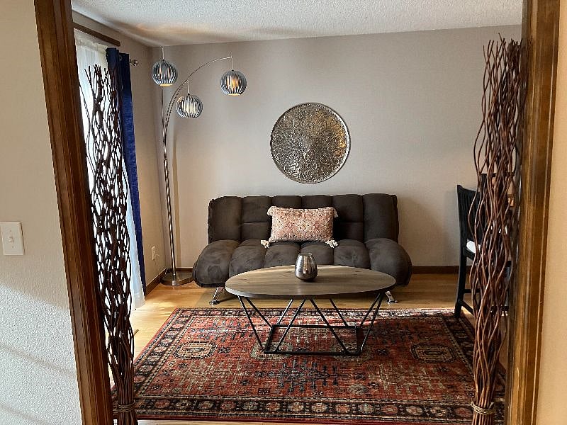 Family room with futon sofa bed