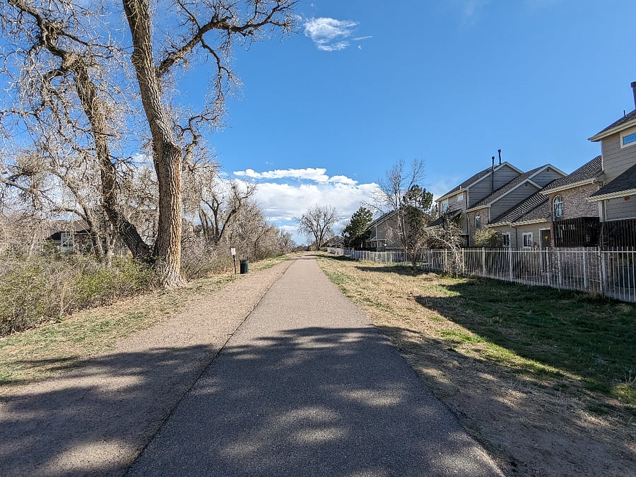 Peaceful nature-walk following the Highline Creek canal, located behind property.