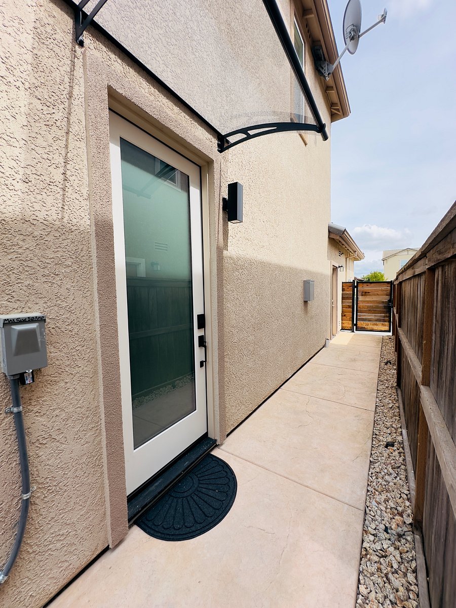 Private entrance with digital lock.
