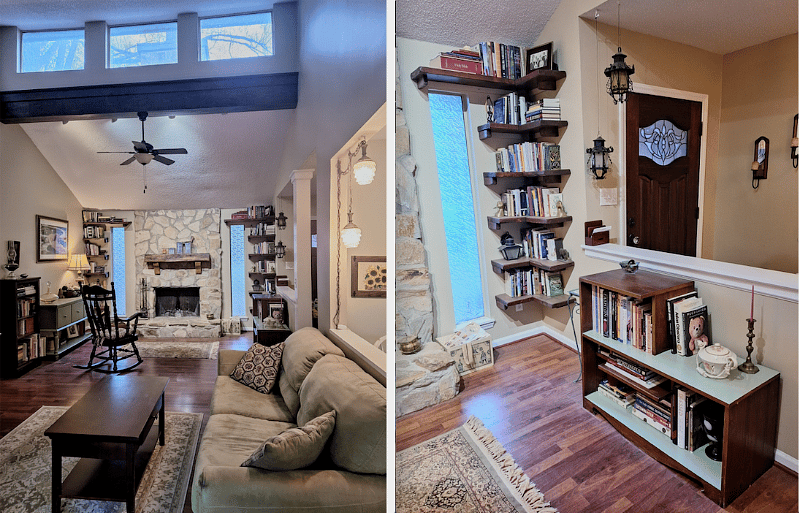 Vaulted ceiling and dormer windows.
